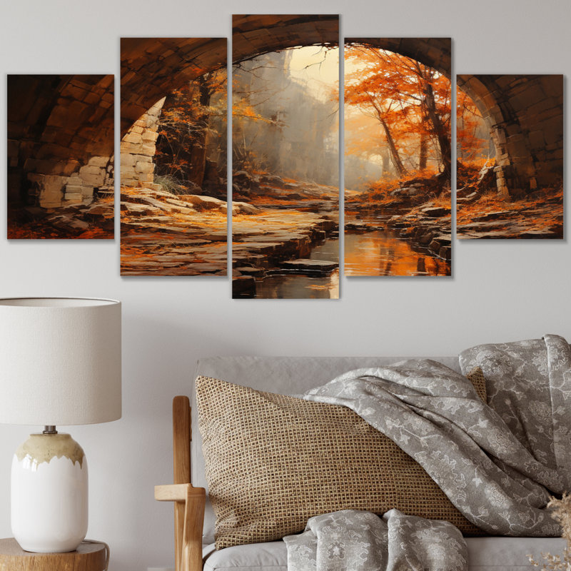 Haleigha - reproduction d'art mural - 5 panneaux