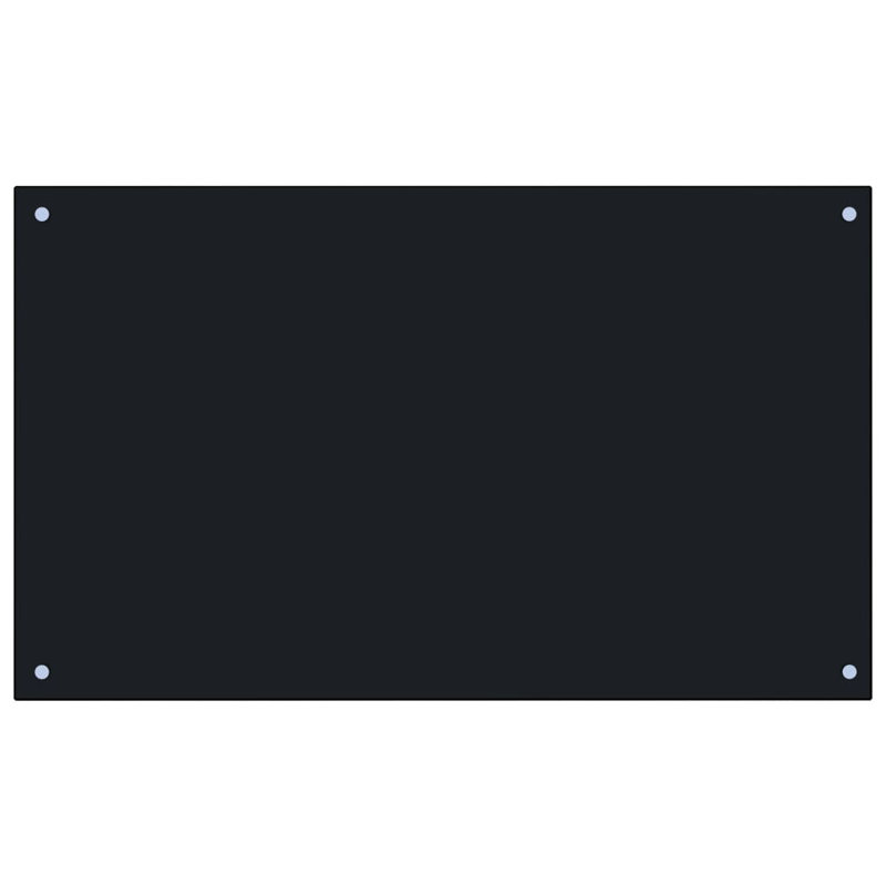 Howland Glass Peel and Stick Field Tile, Black, 60cm H x 100cm W