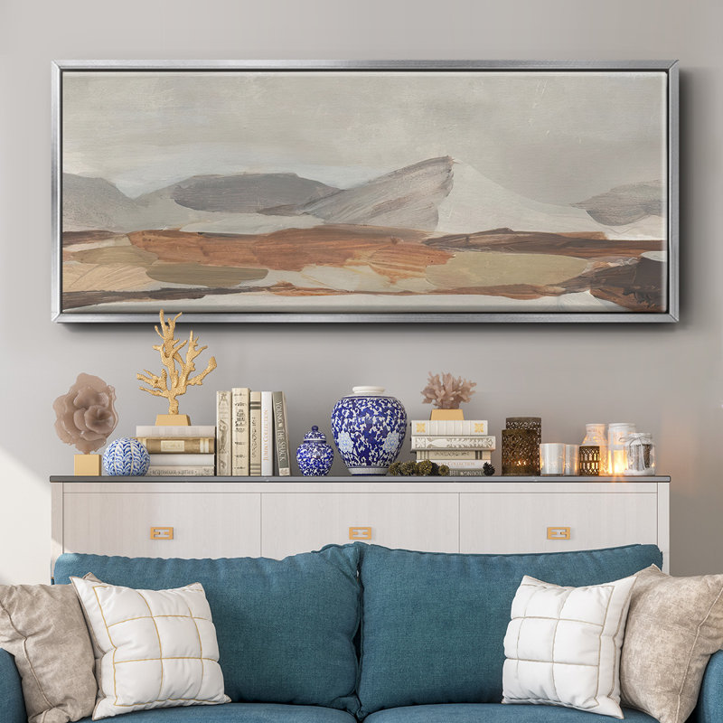 Dusky Mountain II- Framed Canvas, 20" H x 50" W