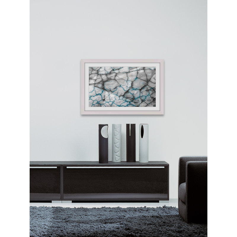 Veins - Single Picture Frame Print, 41cm H x 61cm W, White