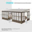 Pavillons de jardin modernes x20FT (doit inclure le cadre), véranda en aluminium avec portes coulissantes