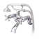 Triple Handle Wall Mounted Clawfoot Tub Faucet