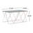 Rectangular Coffee Table with Marble Table Top