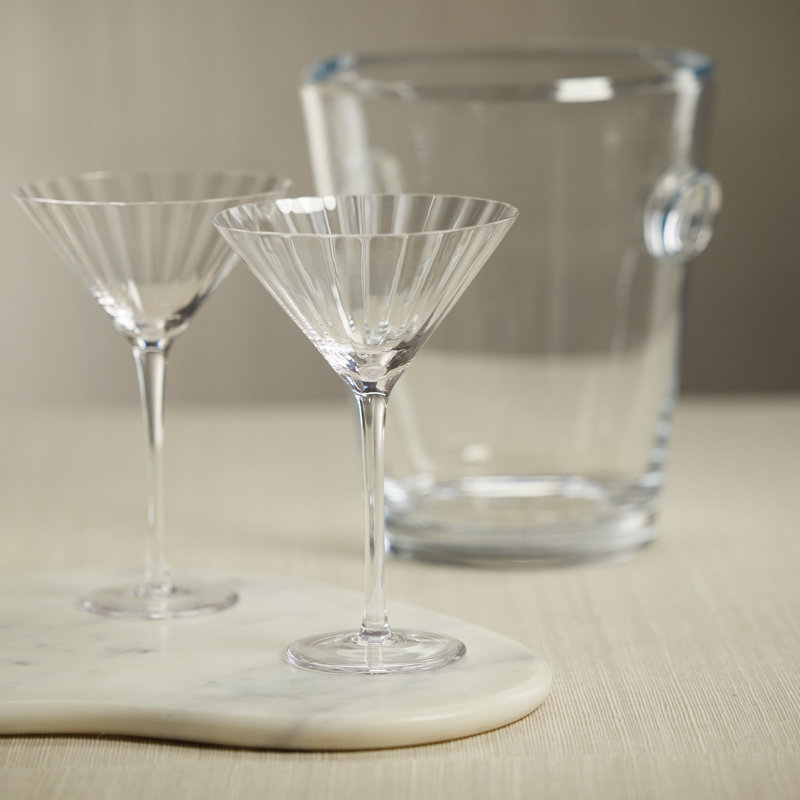 Boulder Optic Martini Glasses, Set of 4, Clear