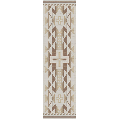 Tapis brun clair de style sud-ouest Angela
