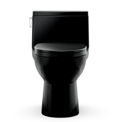 TOTO Redington One-Piece Elongated 1.28 GPF WASHLET+ and Auto Flush Ready Universal Height Toilet with SS124 SoftClose Seat, Ebony - MS672124CEF#51