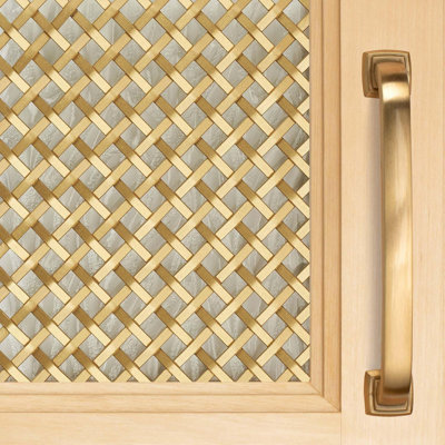 24 po X 18 po Insertion de panneau de filtrage grillagé en fil de laiton satiné à fil plat simple 286 S Kent Design