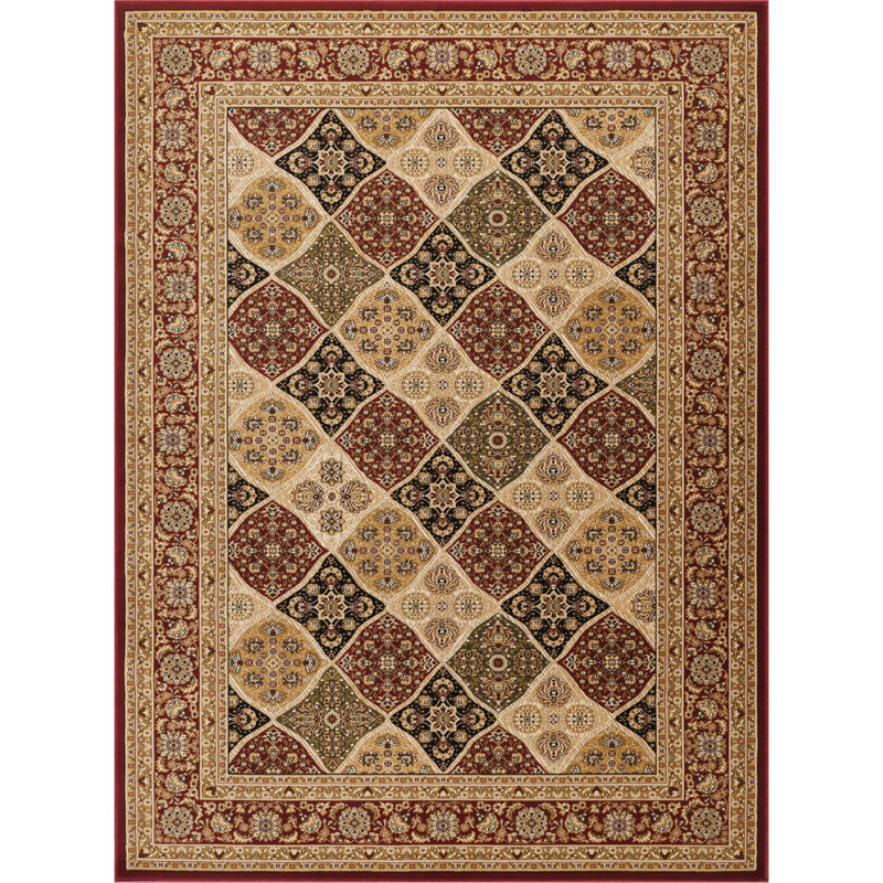 Rouge 2 pi X 3 pi Tapis