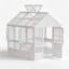 Serre en bois robuste avec panneaux en polycarbonate et évent de toit réglable - maison de jardin toute saison