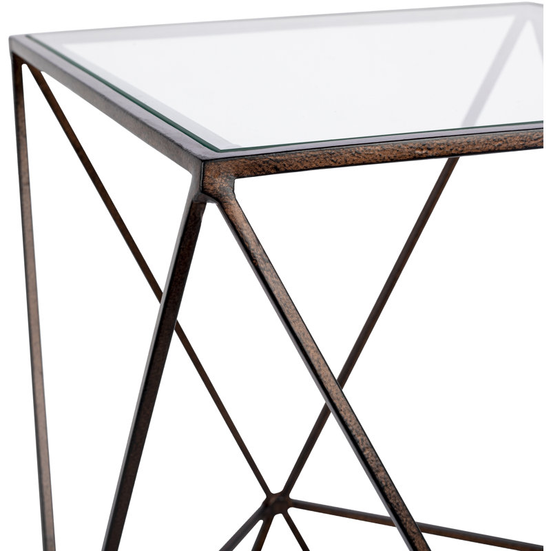 Glass Top End Table