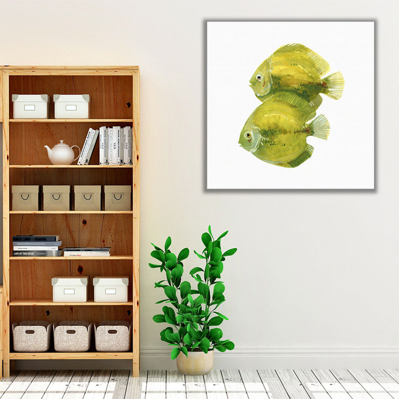 «Discus Fish II», reproduction d'art sur toile, H 12 po x l 12 po