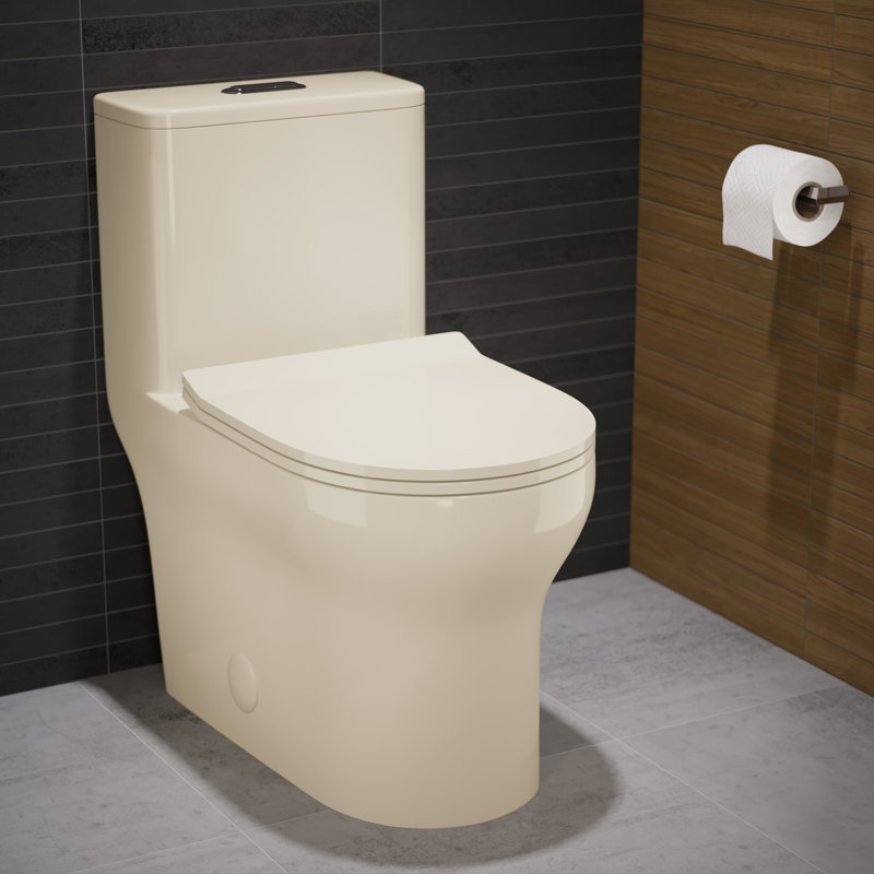 Burdon One-Piece Toilet Vortex Dual-Flush 1.1/1.6 gpf, Bisque
