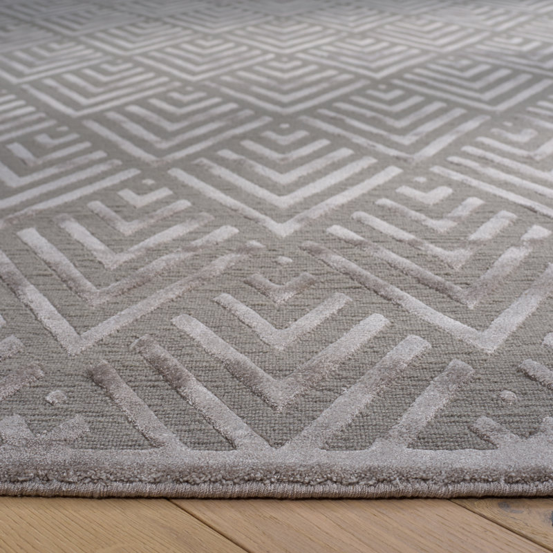 Ralph Lauren Jazz Age Viscose, Wool, Cotton Chevron / Zig Zag Rug, Rectangle 9' x 12'