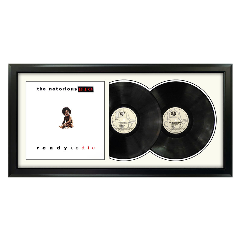 The Notorious B.I.G. Disque double encadré «Ready to Die» avec passe-partout blanc, Blanc