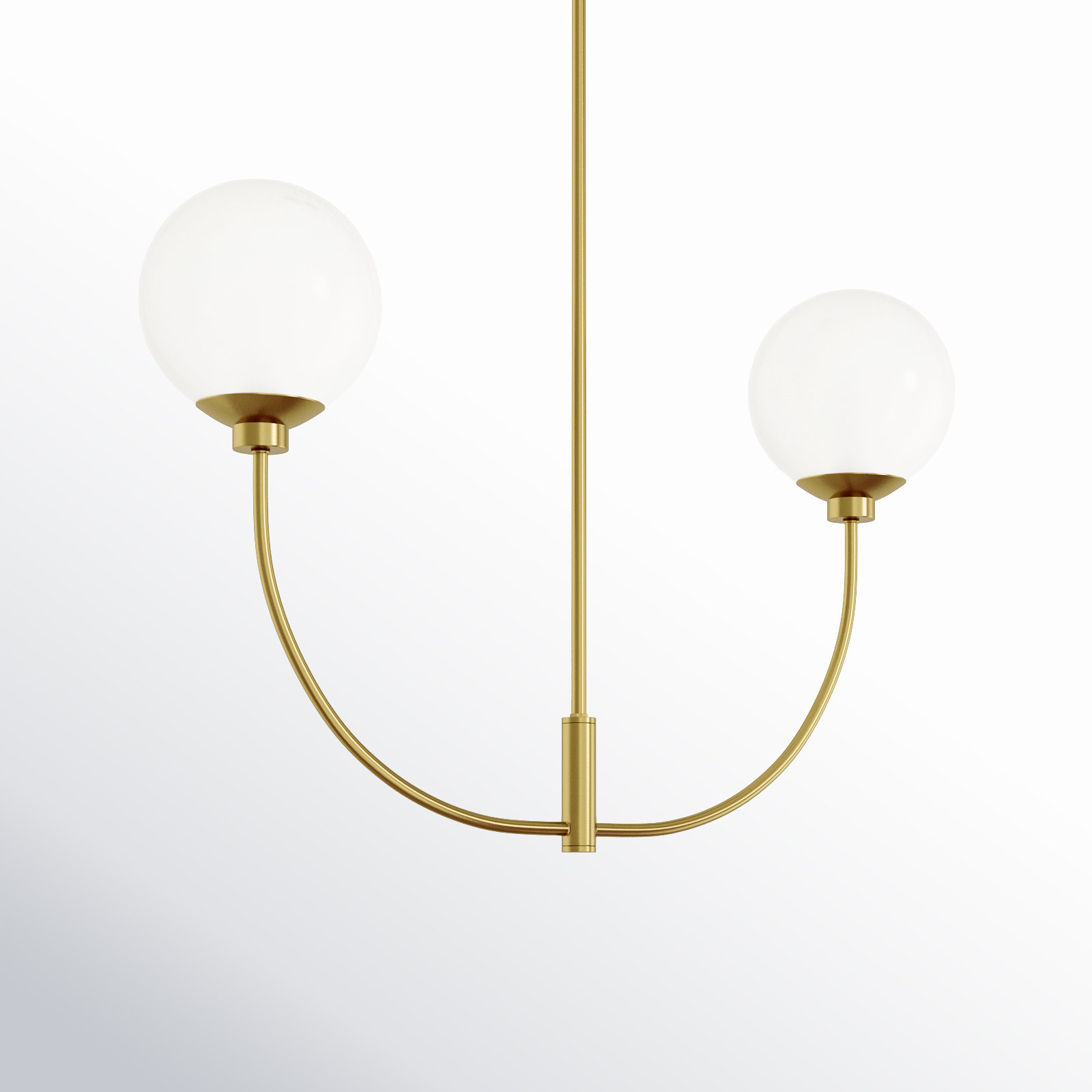 Kyle 2 - Light Metal Chandelier, 19" H x 30" W x 7" D, Satin Gold