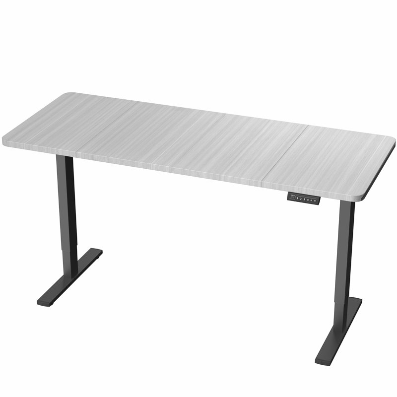 VIVO Electric 60” x 30” Stand Up Desk Workstation, Gray/Black