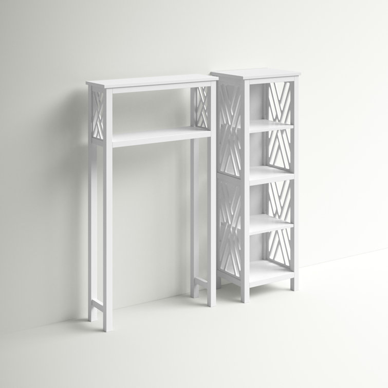 Burroughs 14.69 W x 42.7 H x 11.42 D Free-Standing Bathroom Shelves Andover Mills Finish: White