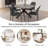 Cappelletti Round Steel Pedestal Dining Table Set-810087412-868054043