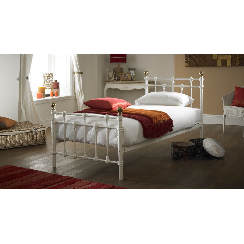 Hawthorn Metal Bed, Single (3'), Cream/White