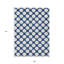 Tapis extérieur lavable à pois bleu marine et ivoire 9 pi x 12 pi