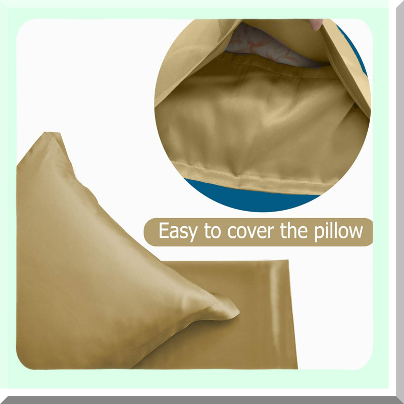 Copper Infused Anti-Aging Pillowcase - Prevents Crow's Feet, Forehead Wrinkles, Fine Lines - Hair Smoothing Silk Cover - 100% Copper Oxide Fiber - 18.5 x 27.5 inches
