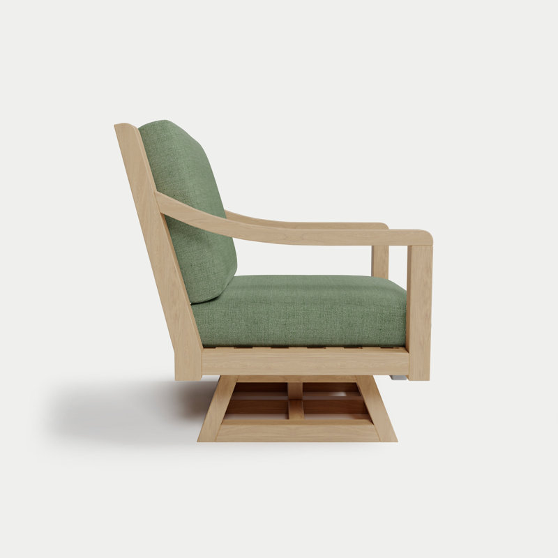 Solerno Heated Swivel Chair — Dove, Aloe