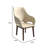 Kashley Mid-Century Modern Dining Chair, Fully Assembled Leather Armchair with Solid Rubberwood Legs, 330lb Capacity, Walnut Finish Flared Back Accent Chair for Dining Room & Home Office-519020762-519020763