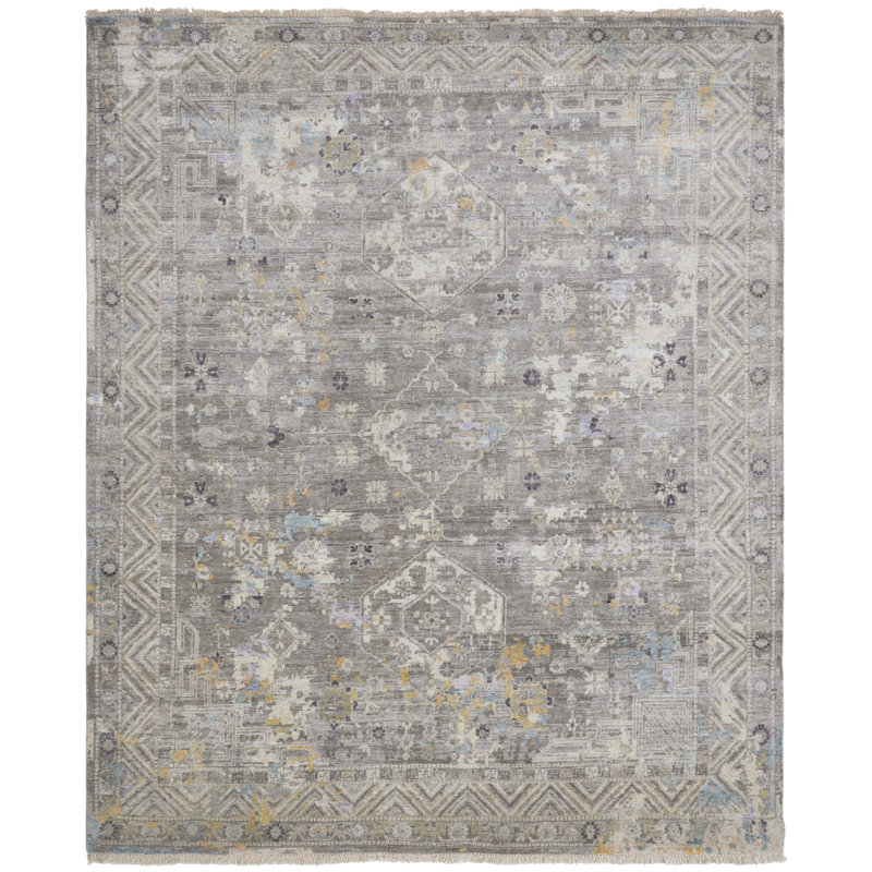Heritage Revival Hand Knotted Area Rug, Rectangle 6' x 9'