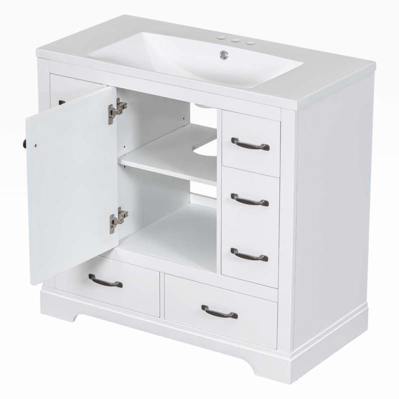 36" Bathroom Vanity With Sink Combo