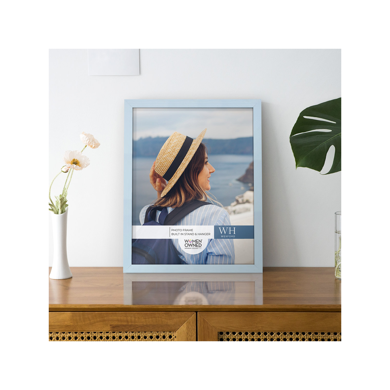Apolline Wood Picture Frame, 11" x 14", Baby Blue