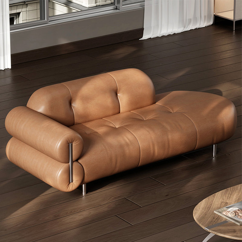Chaise longue de loisirs créative et moderne, Orange, Orienté à gauche (vu de face)