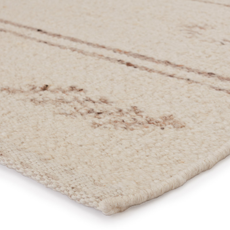 Jaipur Living Essek LEO02 Handmade Tribal Cream and Light Brown Area Rug (9'x12'), Rectangle 5' x 8'