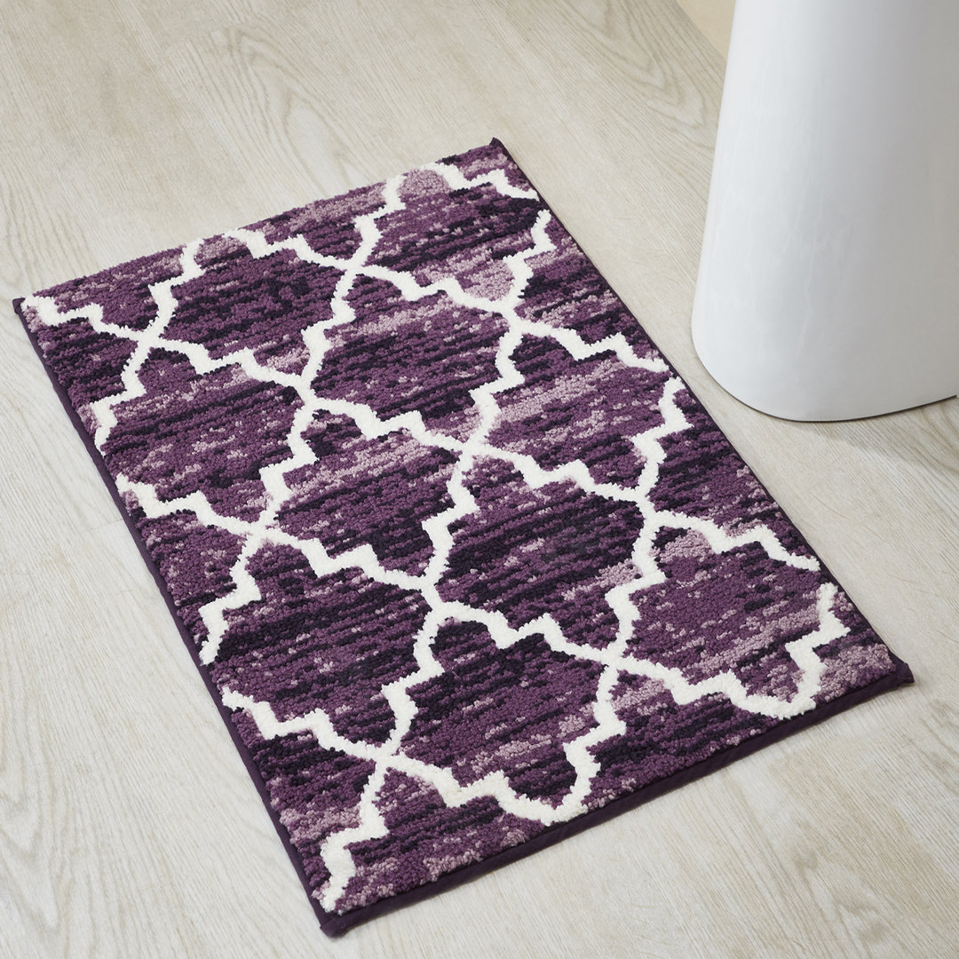 Nischal Rectangle Bath Rug with Non-Slip Backing Winston Porter