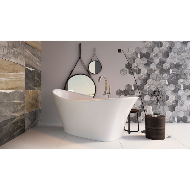 Aura 1750mm x 750mm Soaking Acrylic Bathtub