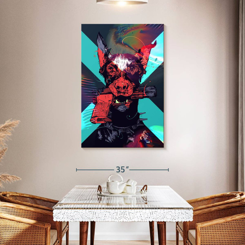 Brampt Dobergun, 48" H x 32" W