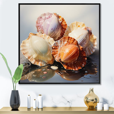 " Realistic Seashells Collage "