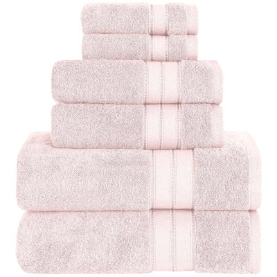 Modern Threads - Spun Loft 6-Piece 100% Combed Cotton Towel Set - Bath Towels, Hand Towels, & Washcloths - Super Absorbent & Quick Dry - 600 GSM - Soft & Plush