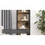 Evie Arched Narrow Bookcase Display Cabinet In Black-108298301