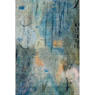 Premium Machine Washable Mayfield AMF2032 Abstract Rug
