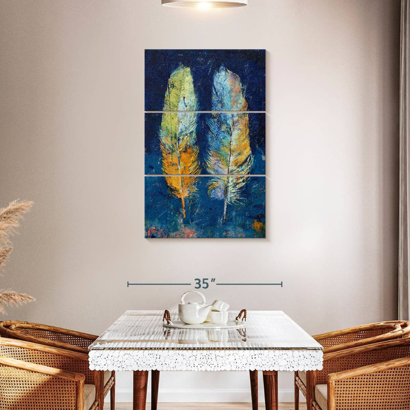 Feathers Duo, 23" H x 14" W