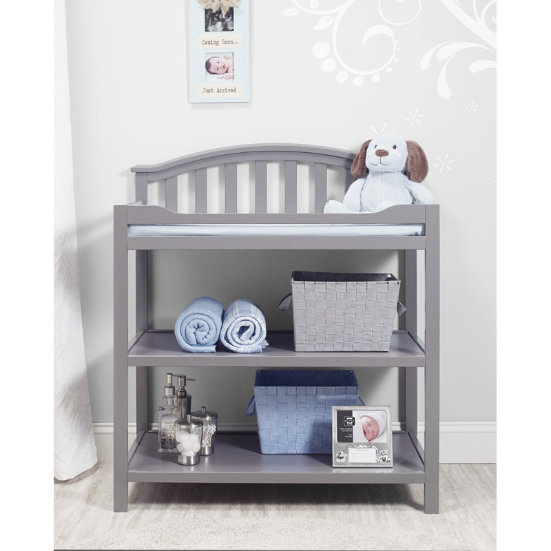 Berkley Changing Table with Pad, Grey