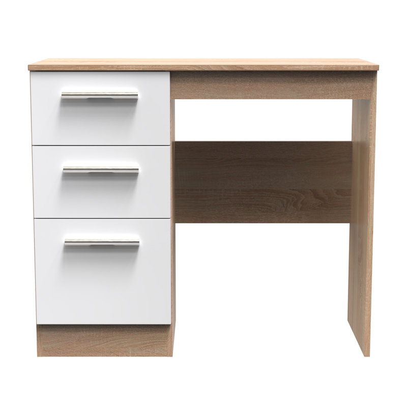 Fully Assembled Chesler Dressing Table, White Gloss Bardolino