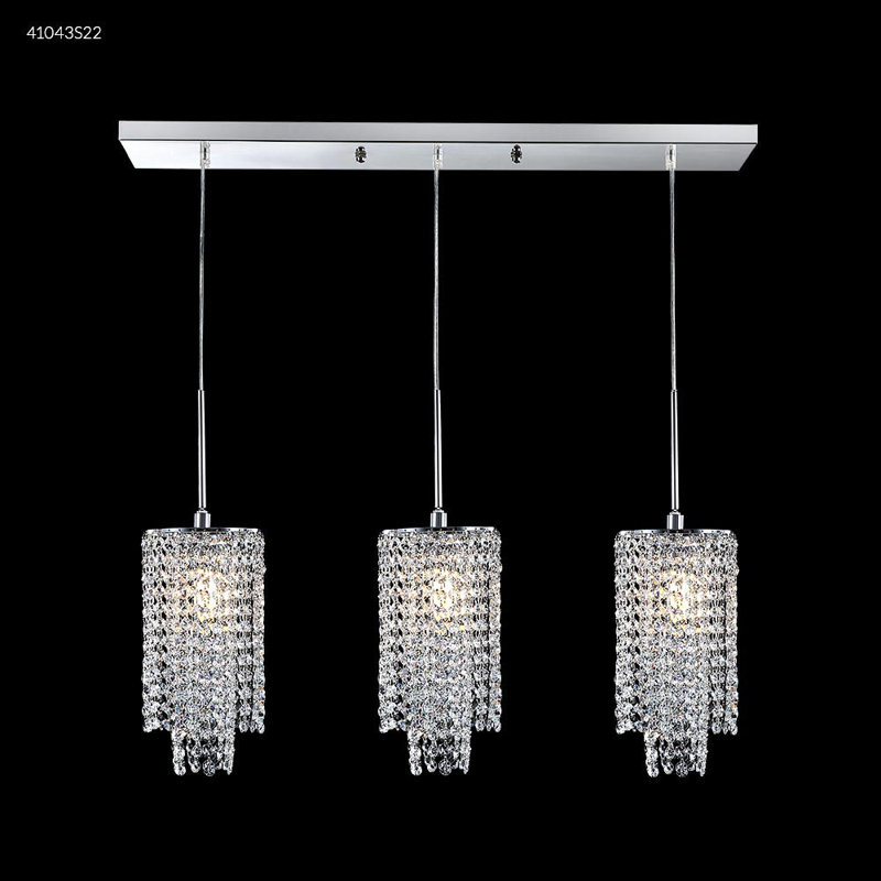 Luminaire suspendu contemporain 3 lumières, Spectra Swarovski