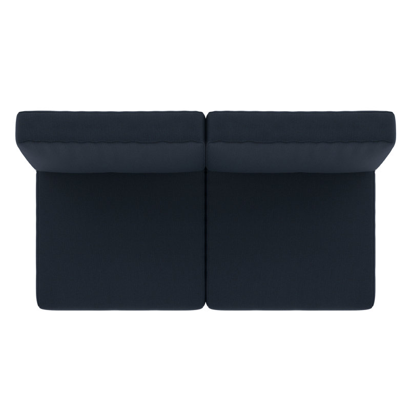 Sunbrella® Outdoor Loveseat Seat / Back Cushion, Canvas Navy Sunbrella® Canvas
