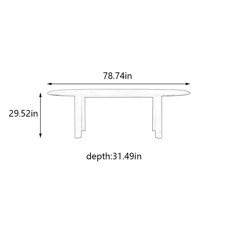Bart, H 29,52 po x L 78,74 po x l 31,49 po, Brun foncé