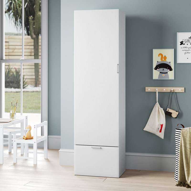 Reba 1 Door Wardrobe, White