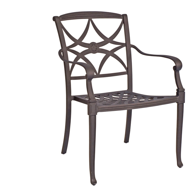 Wiltshire Outdoor Dining Armchair, Textured Black, Canvas Spa Sunbrella® Canvas, 19.25"