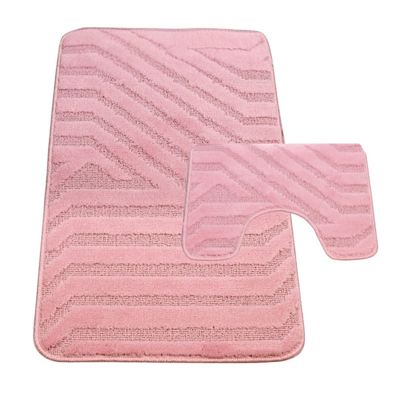 Polypropylene Plastic Bath Mat, Pink