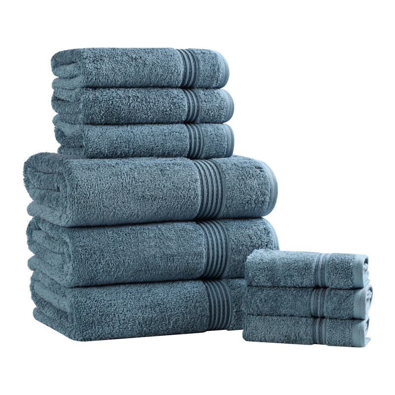 Ensemble de serviettes de bain 9 pièces Glennet Heritage, Saphir