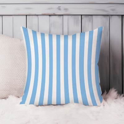 Abstract Blue Stripes Pattern II Pillow Cover